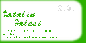 katalin halasi business card
